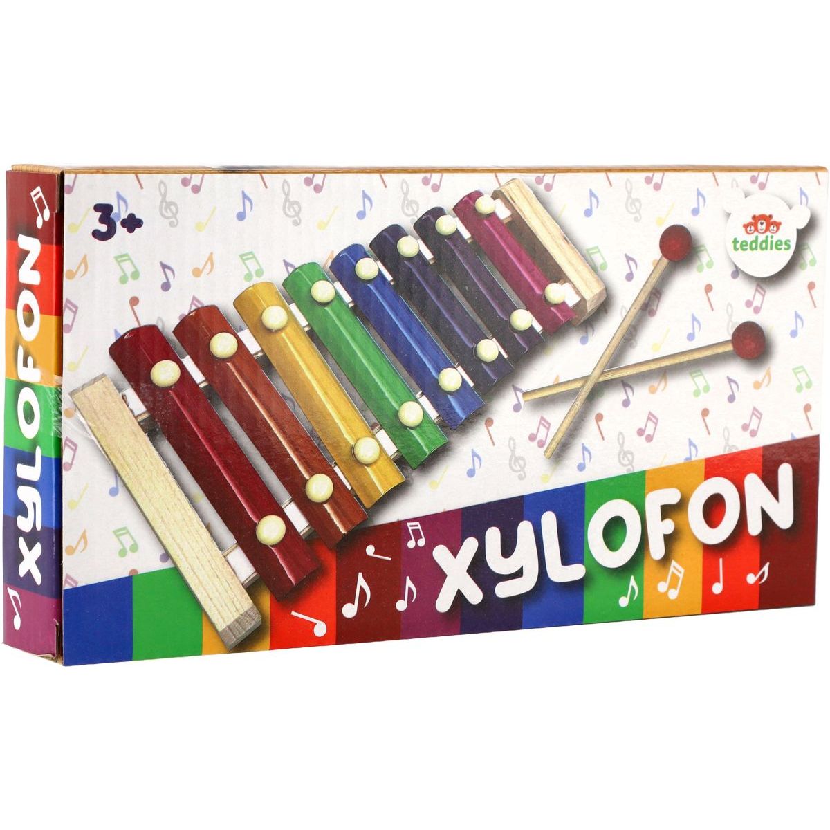 Xylofon dřevo-kov 24cm v krabici 25x13x4cm