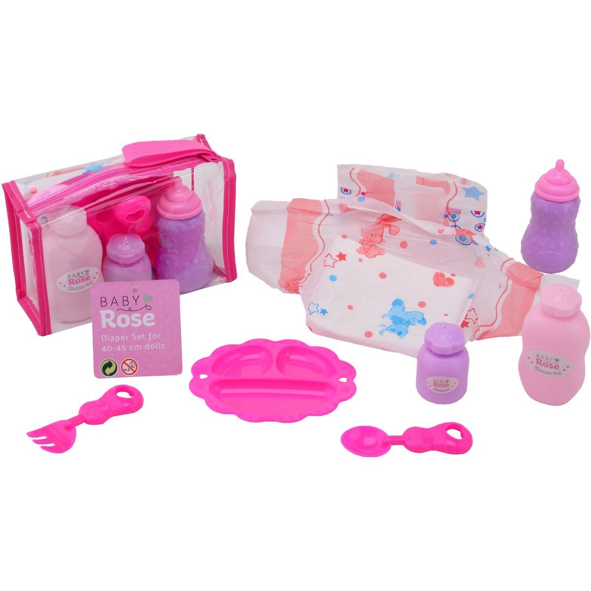 Sada na krmení a přebalování Baby Rose
