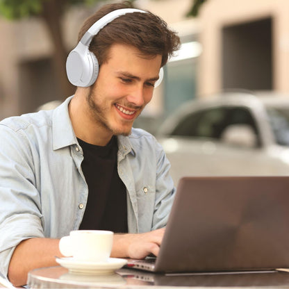 Lexibook 2v1 bluetooth skládací sluchátka bílá