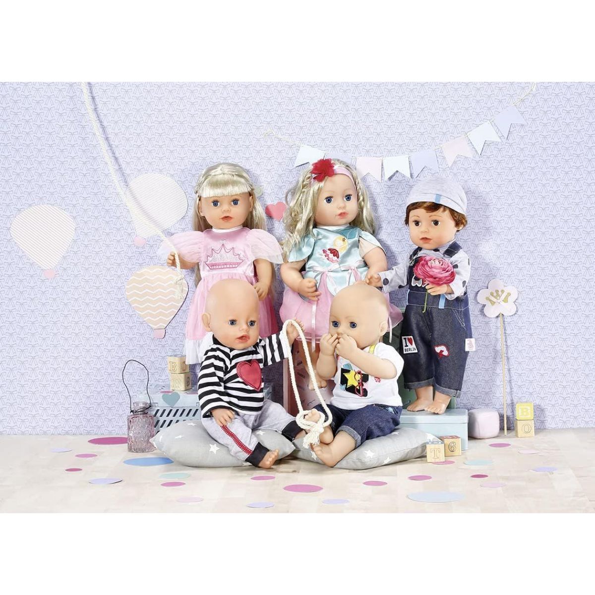 Dolly Moda Růžová teplákovka s kočičkou, 36 cm