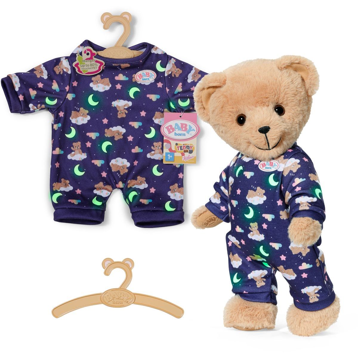 BABY born Teddy ve svítícím pyžamku