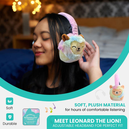 Lazerbuilt Squishmallows Plush Bluetooth Headphones - Leonard