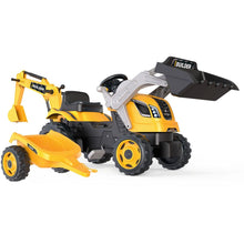 Smoby Šlapací traktor Builder Max s bagrem a vozíkem 710304