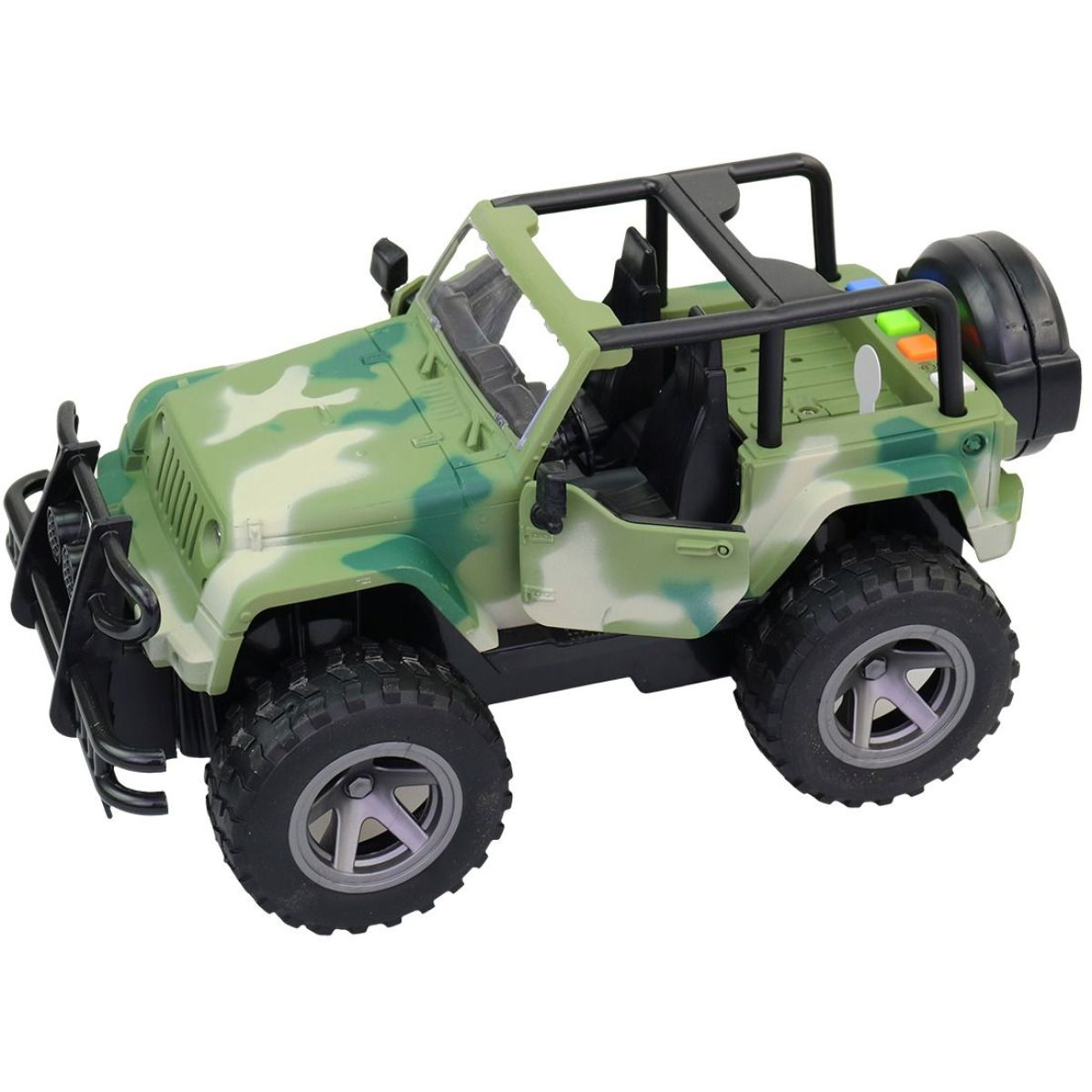 MaDe Jeep vojenský na setrvačník s reálným hlasem posádky 23 cm
