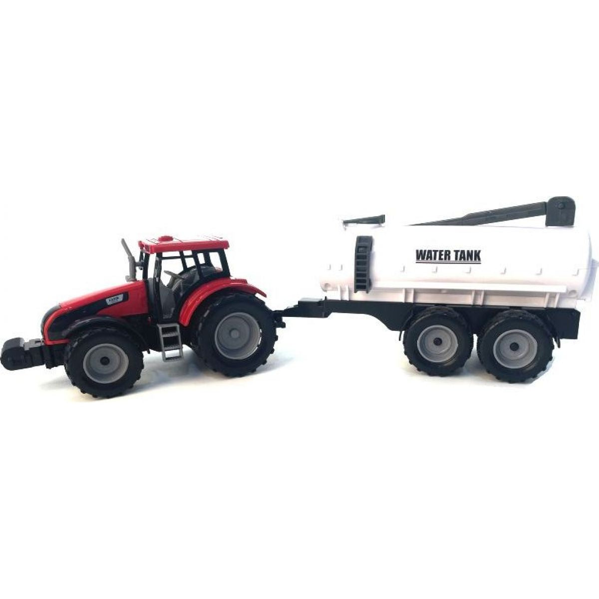Alltoys Traktor na setrvačník s cisternou červený