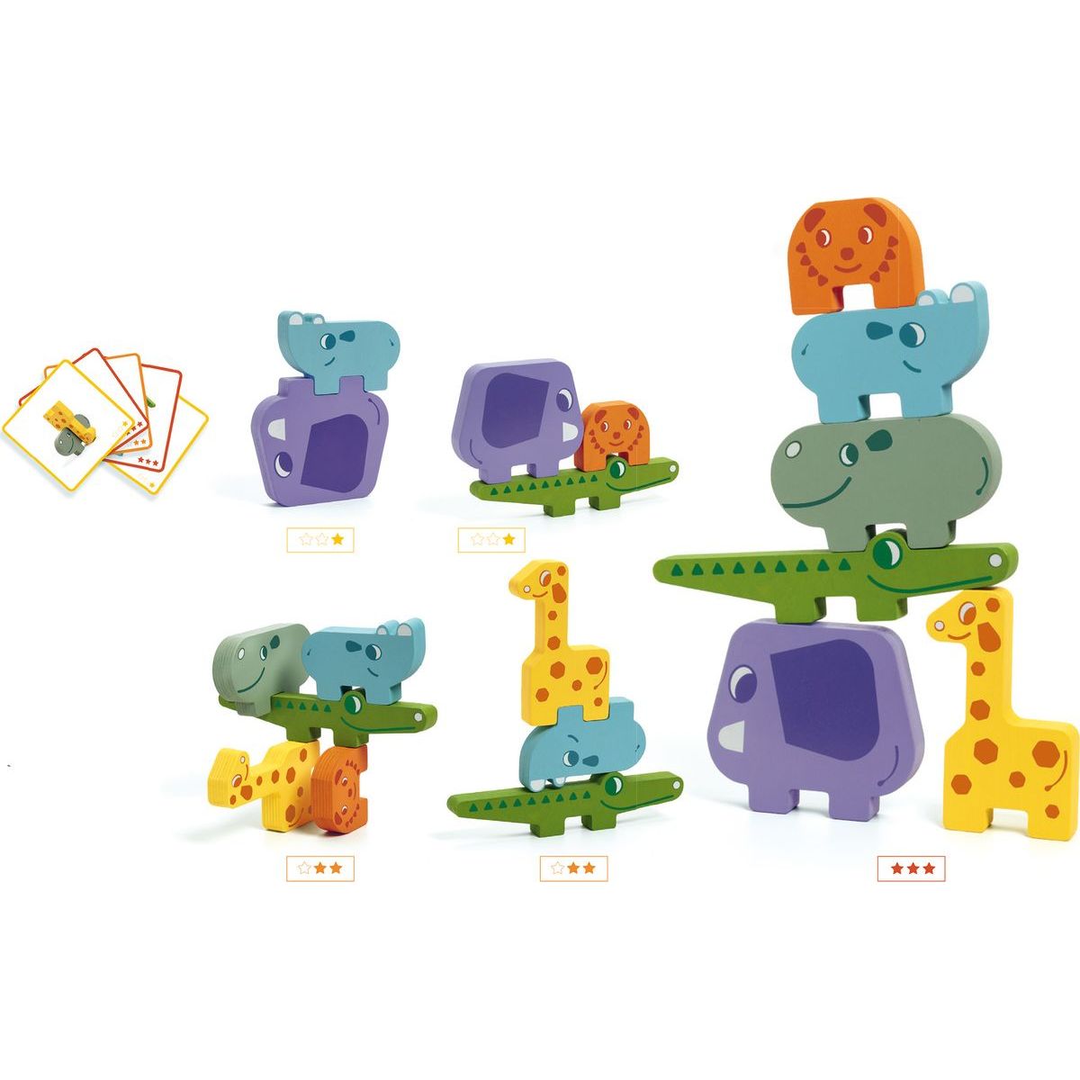 Djeco Puzzle kostky Zvířátka ze ZOO 6 dílků