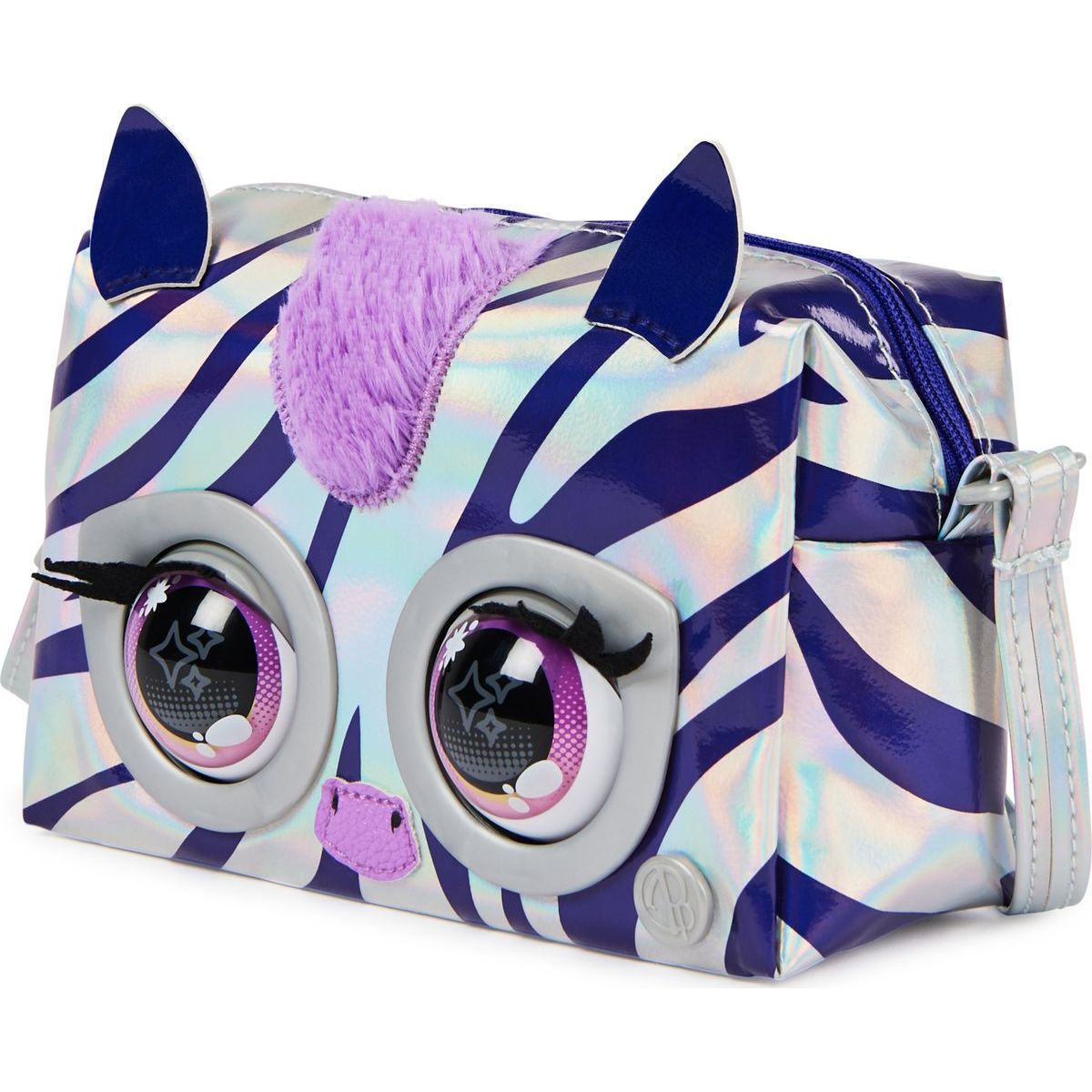 Purse Pets Metalická interaktivní kabelka zebra