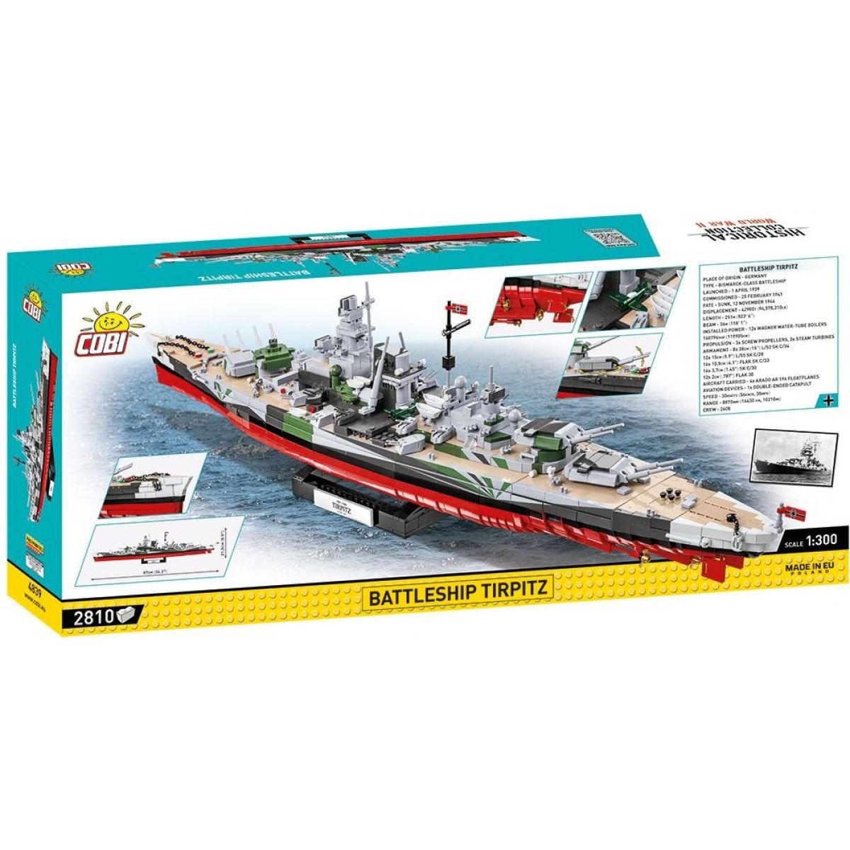 Cobi 4839 II. světová válka Battleship Tirpitz