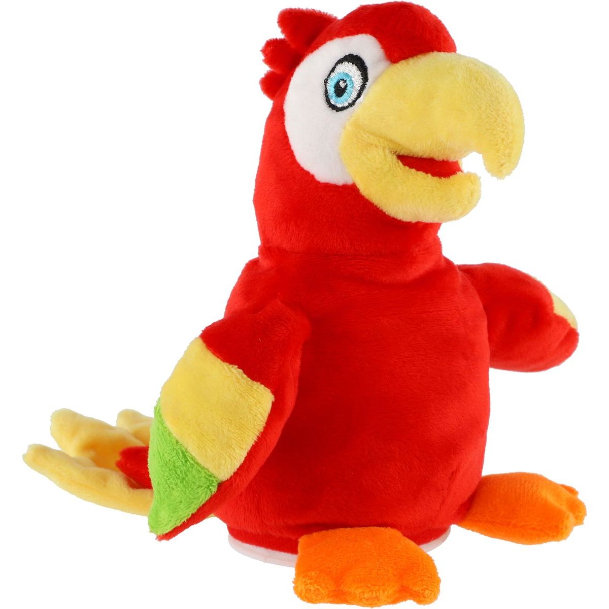 Teddies Plyšový papoušek Jaroušek opakující věty 18 cm