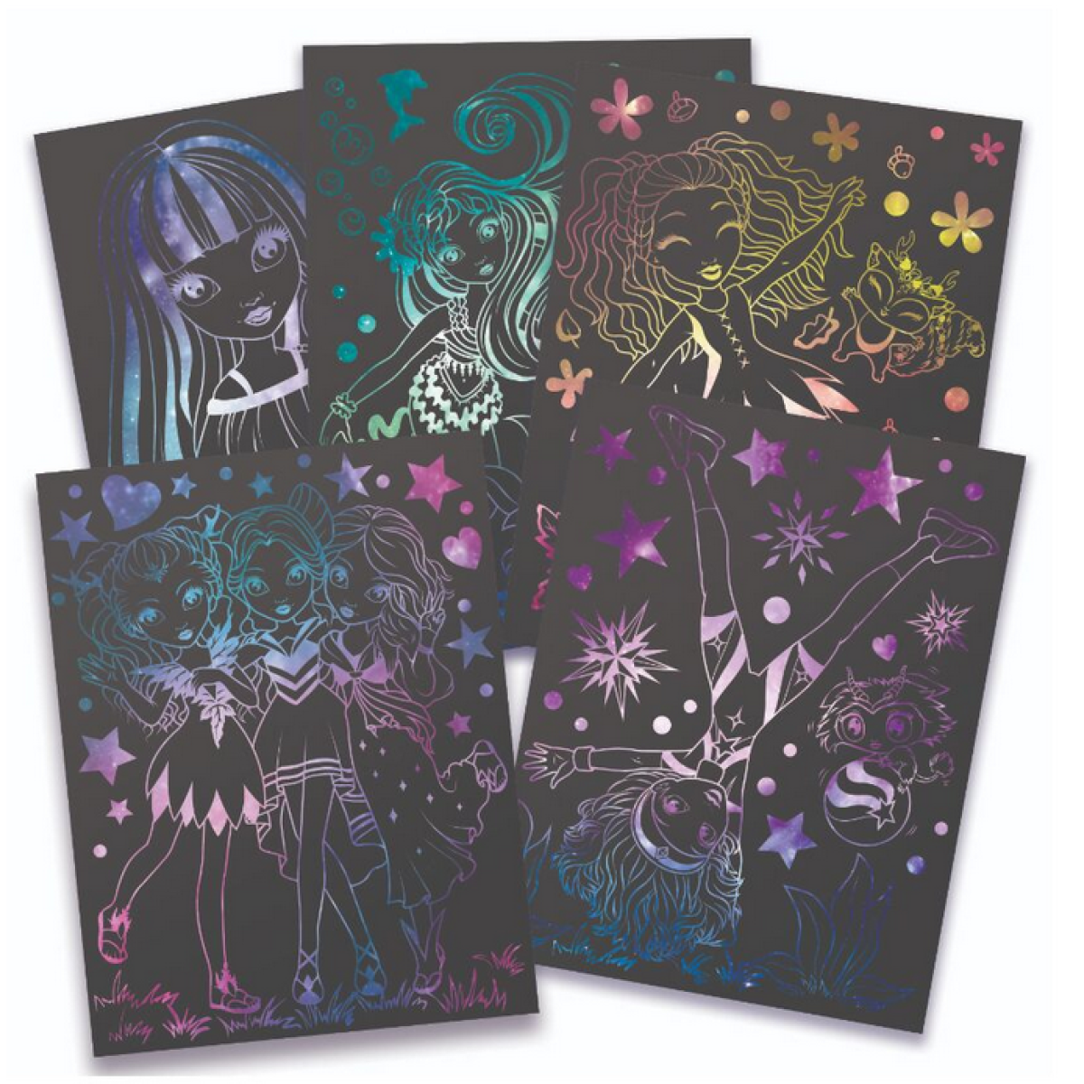 Nebulous Stars Seškrabávací set 5 destiček