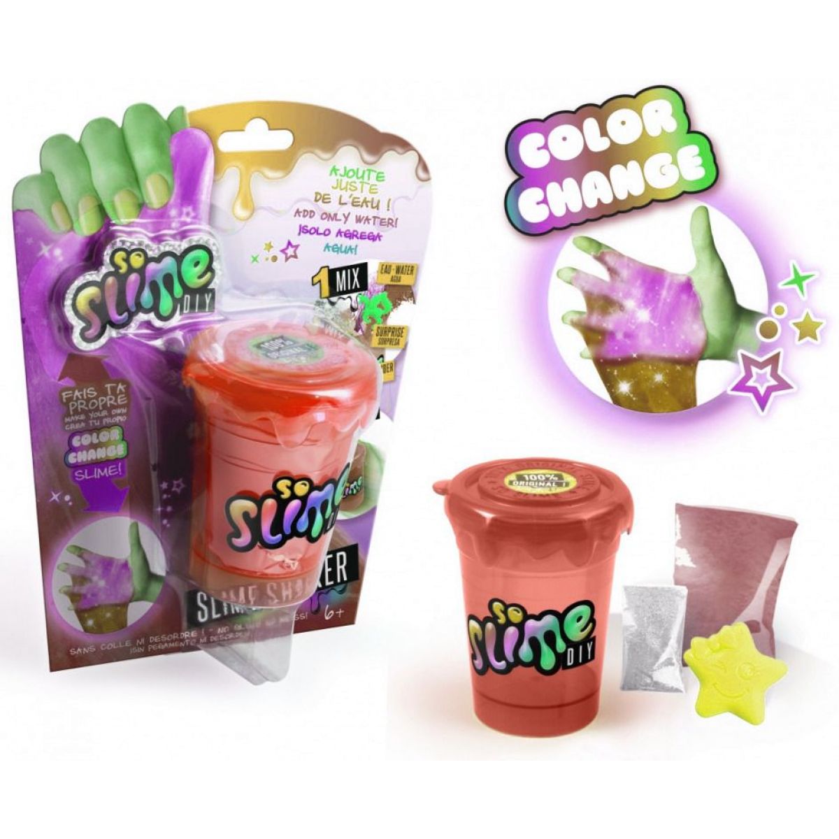 So Slime Shaker mění barvu červený