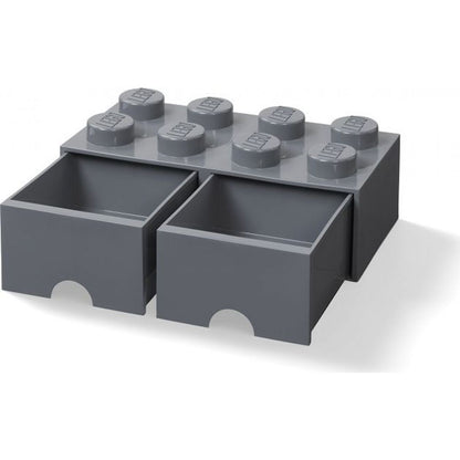 LEGO® Úložný box 8 s šuplíky 25 x 50 x 18 cm - tmavě šedá