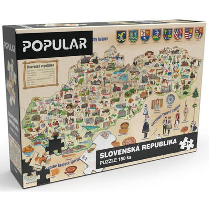 Popular Puzzle Mapa Slovenska 160 dílků