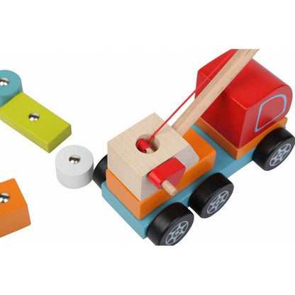 CUBIKA 13982 Autojeřáb s magnetem dřevěná skládačka