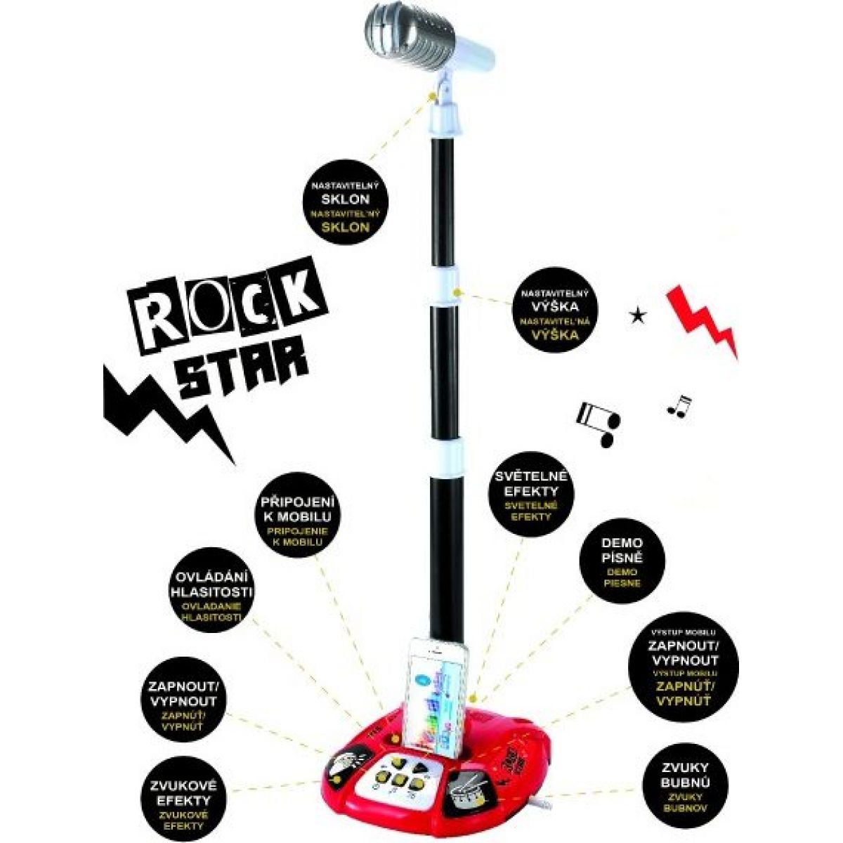 Mikrofon ROCK STAR 82 cm