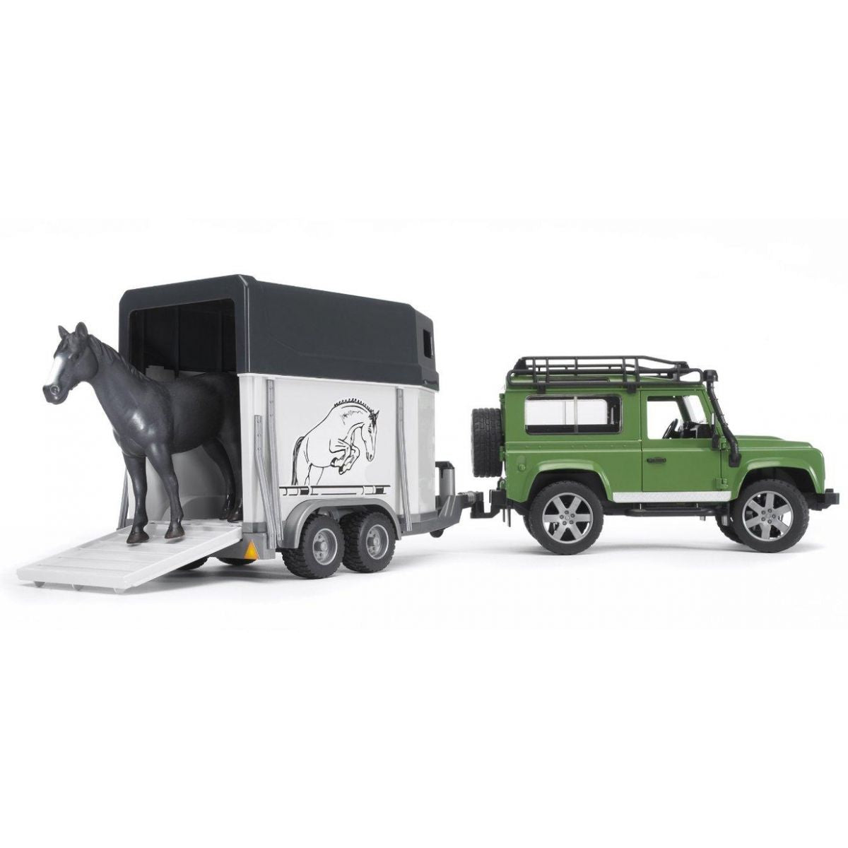 Bruder 02592 Land Rover + přepravník na koně