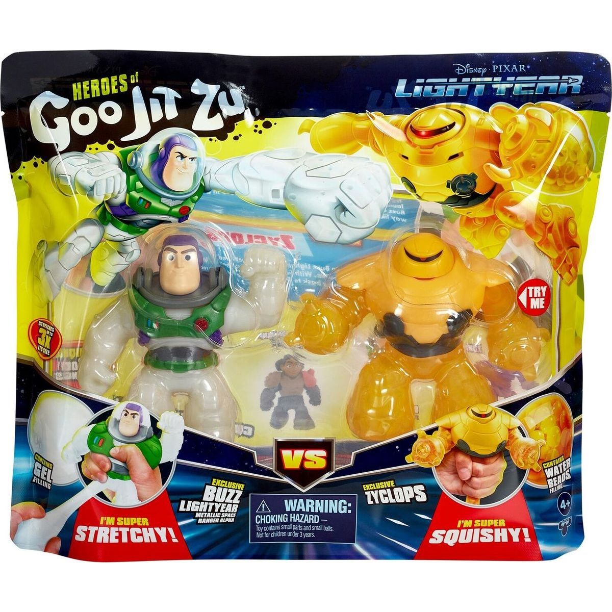 Goo Jit Zu figurky Lightyear Versus balení (Buzz VS Cyclops) 12cm
