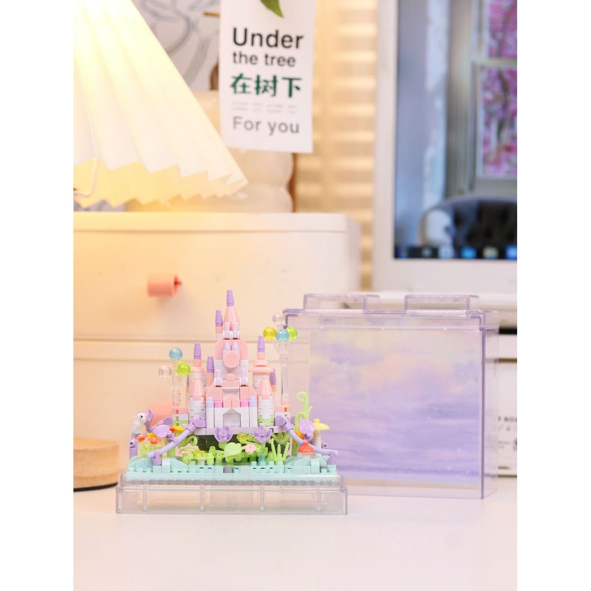 Stavebnice mini KOCO Letní hrad plast 412ks v krabičce 11x12x5cm