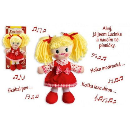 Teddies Panenka Lucinka hadrová plyš 30 cm česky zpívající