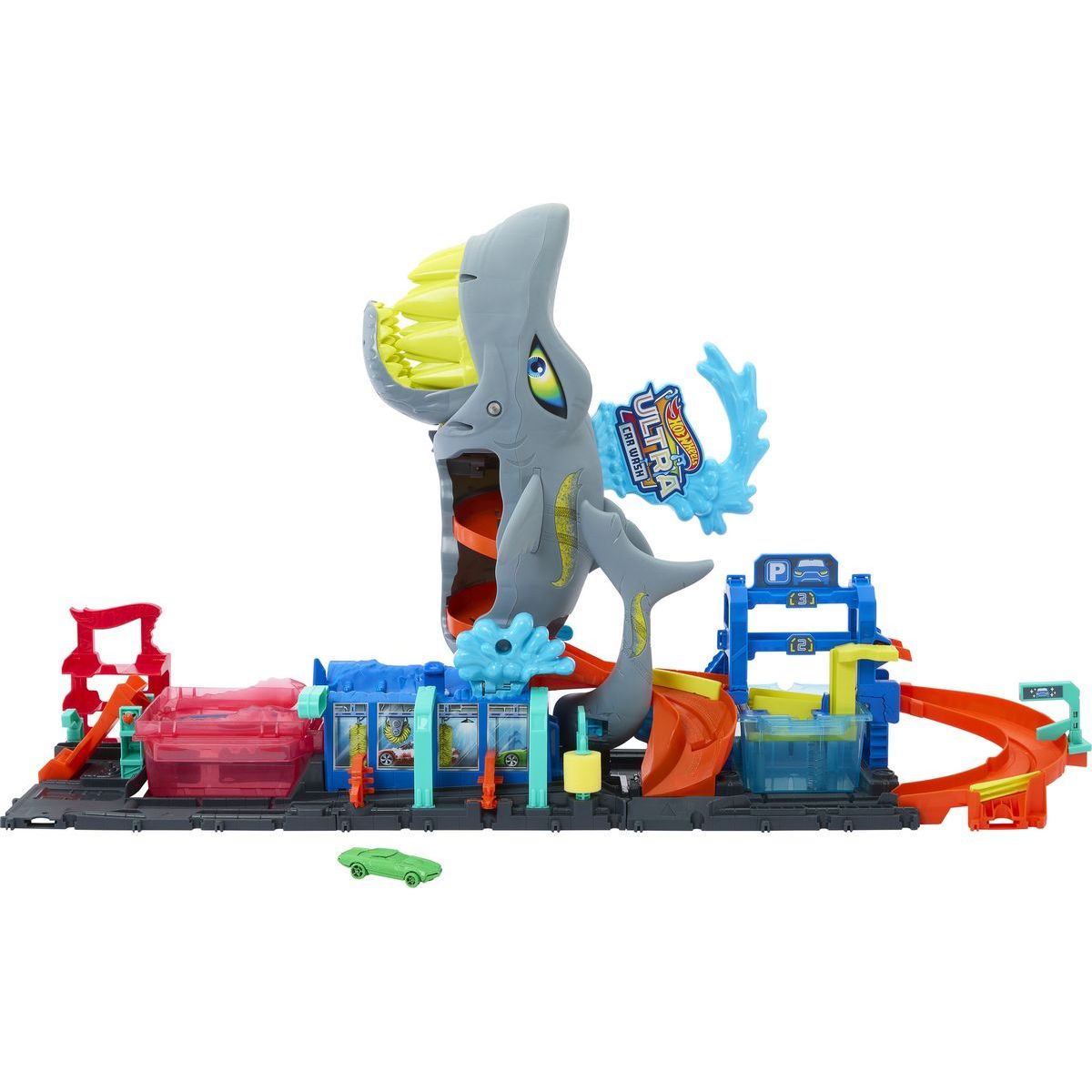 Hot Wheels City Color Reveal automyčka se žralokem