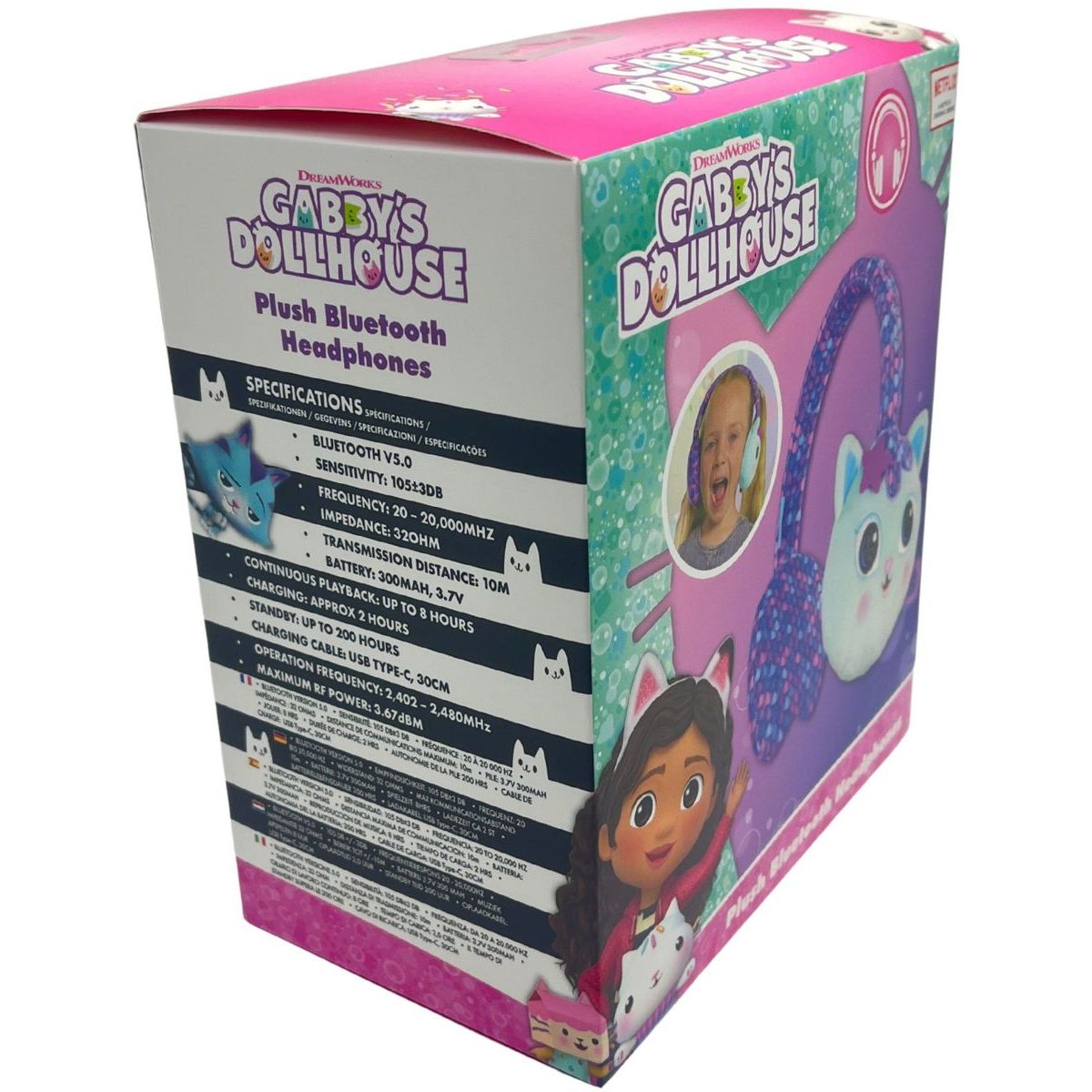 Lazerbuilt Gabbys Dollhouse Plush Bluetooth Headphones - Mercat
