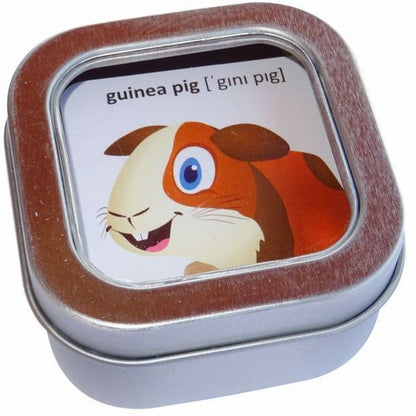 Pexeso Zvířátka 64 karet v plechové krabičce