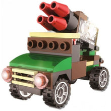 Stavebnice Armáda s LED kostkou 2v1 - Missile Car