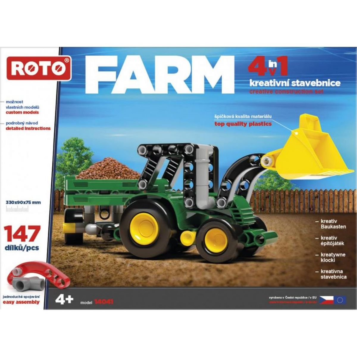 Roto Stavebnice 4 v 1 Farmářská technika 147 dílků