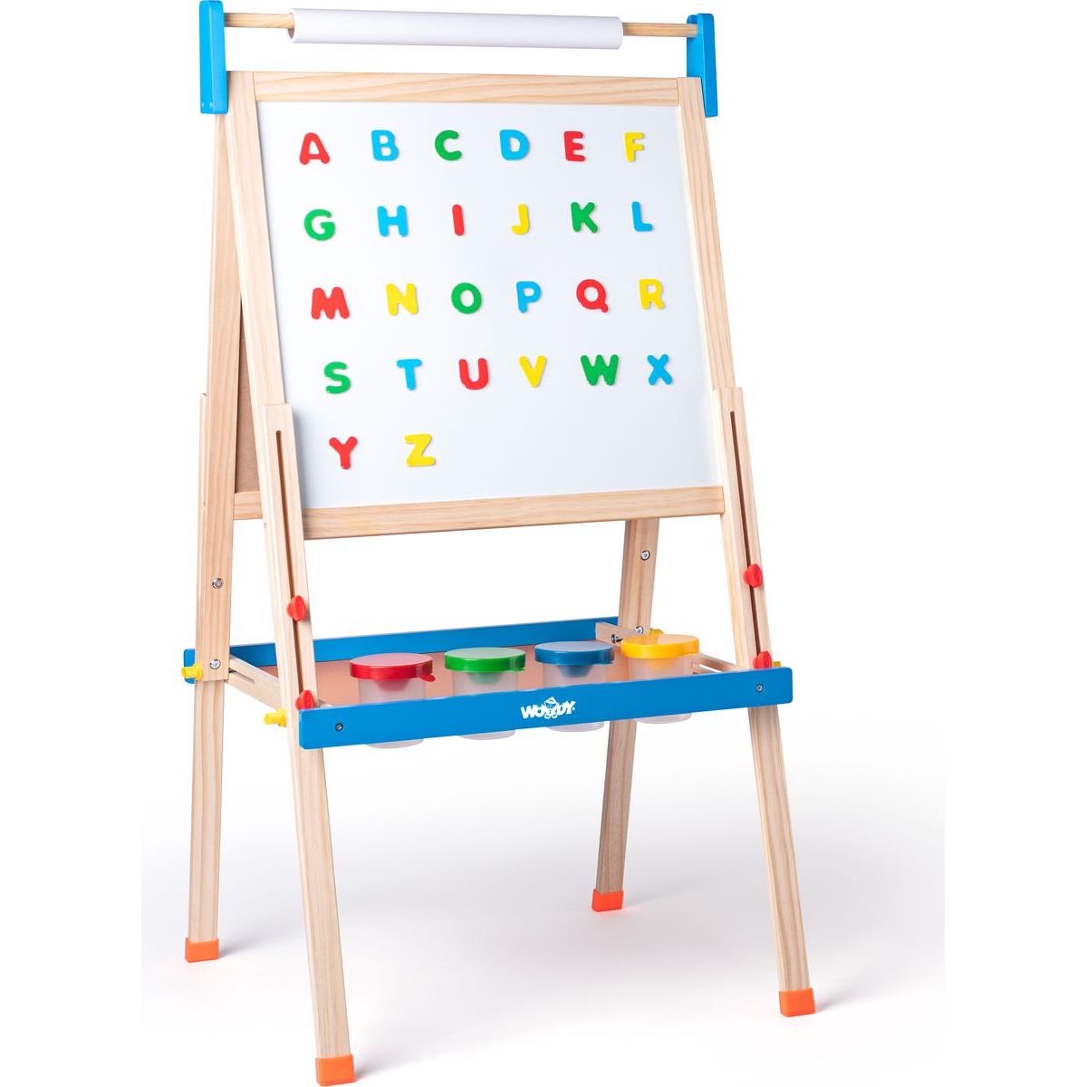Woody Tabule ABC s písmeny s rolí papíru a kelímky - Poškozený obal