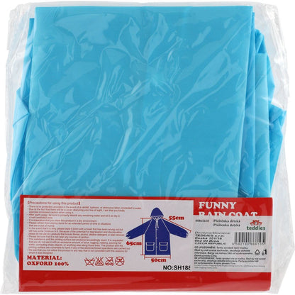 Pláštěnka dětská medvídek velikost 110 - 120 cm modrá