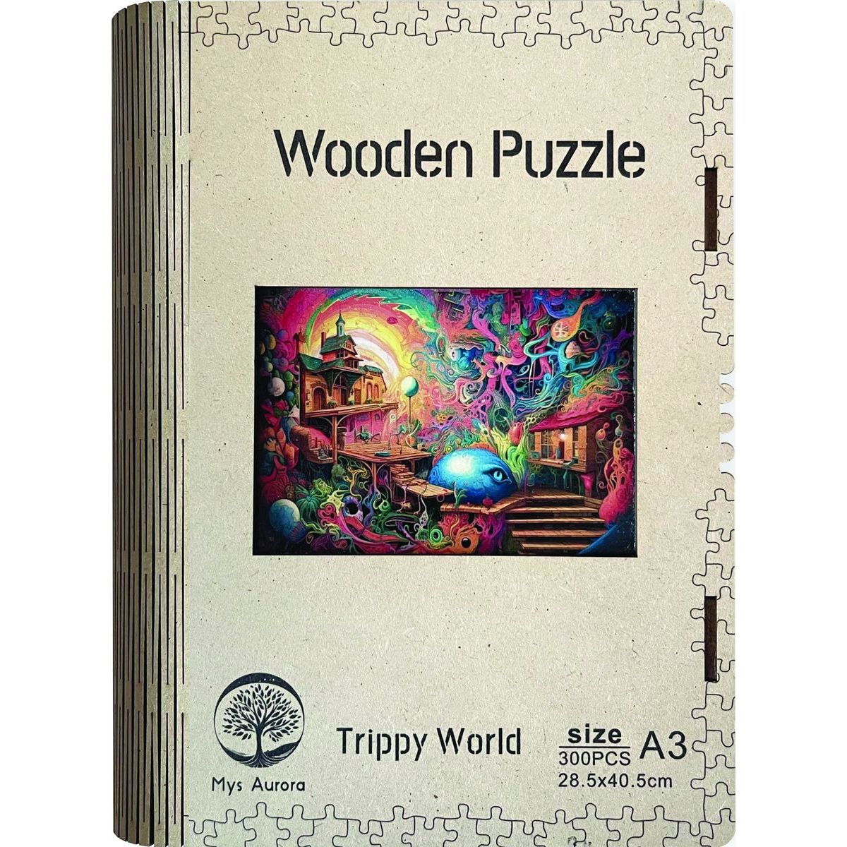 Epee Wooden puzzle Trippy World A3