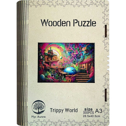 Epee Wooden puzzle Trippy World A3