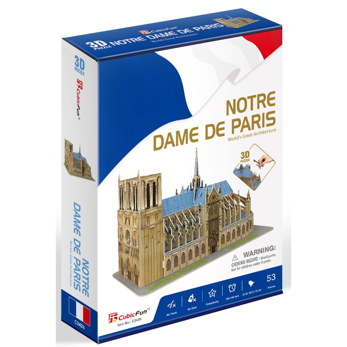 CubicFun Puzzle 3D Katedrála Notre-Dame 53 dílků