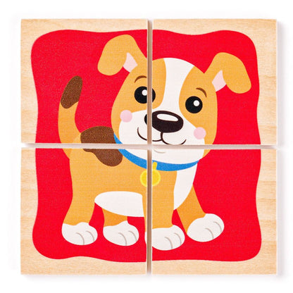 Woody Minipuzzle - Zvířátka v dř. krabičce