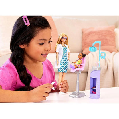 Mattel Barbie povolání herní set s panenkou zubařka blondýnka