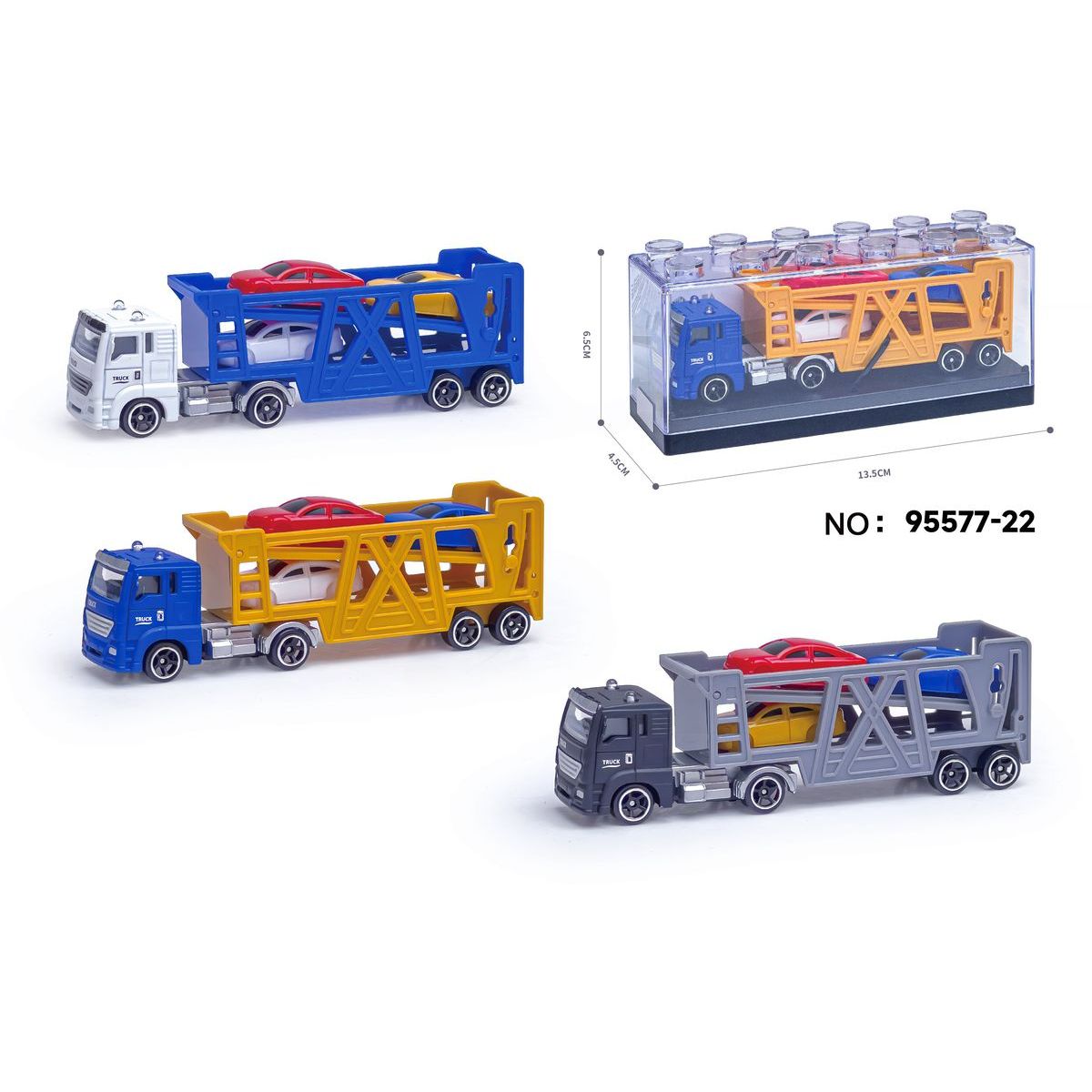 Sparkys Kovový model kamionu s návěsem 1:64 modrý tahač