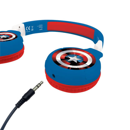 Lexibook 2v1 bluetooth skládací sluchátka Avengers s limitem hlasitosti