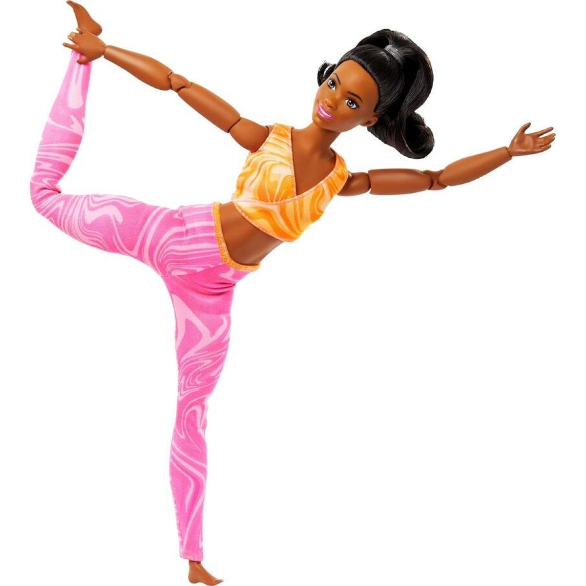 Barbie v pohybu růžovo - oranžová
