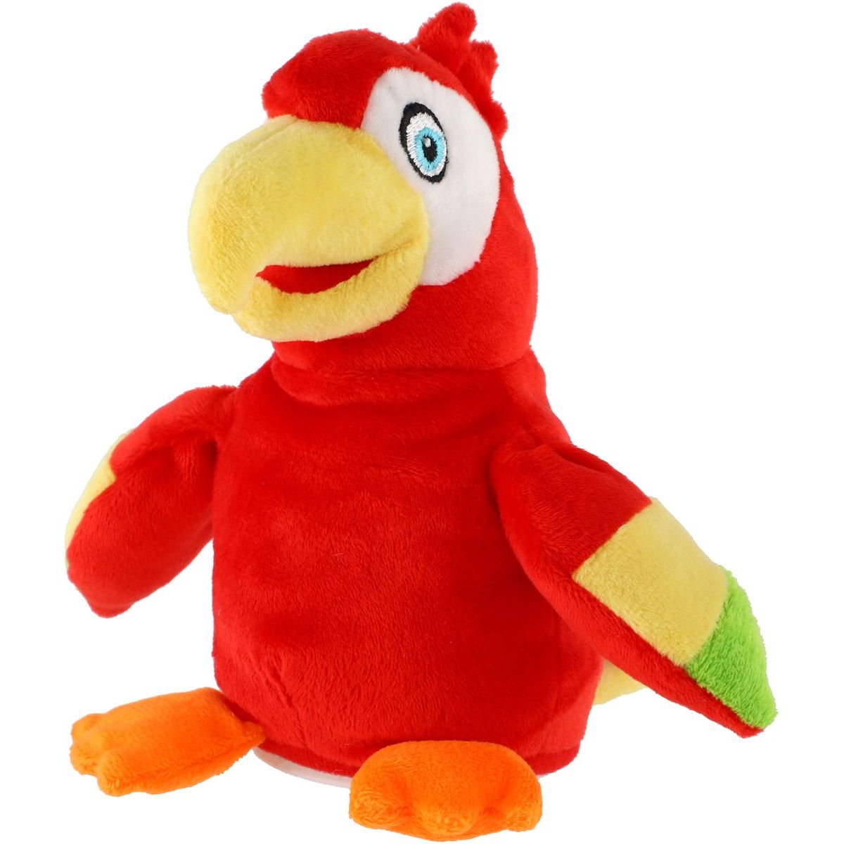 Teddies Plyšový papoušek Jaroušek opakující věty 18 cm