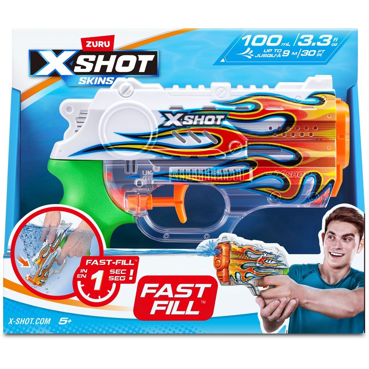 X-SHOT Vodní pistole Nano Fast fill Skins - plameny