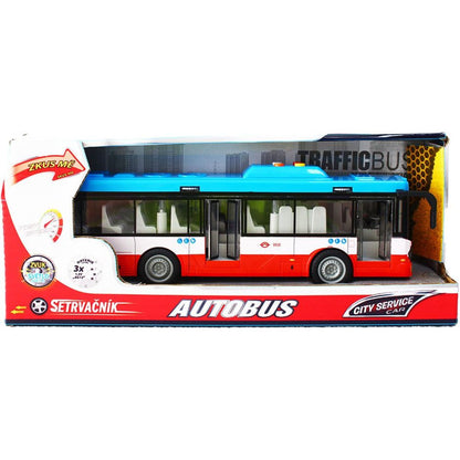 Sparkys Městský autobus na setrvačník s osvětlením a zvukem - červený