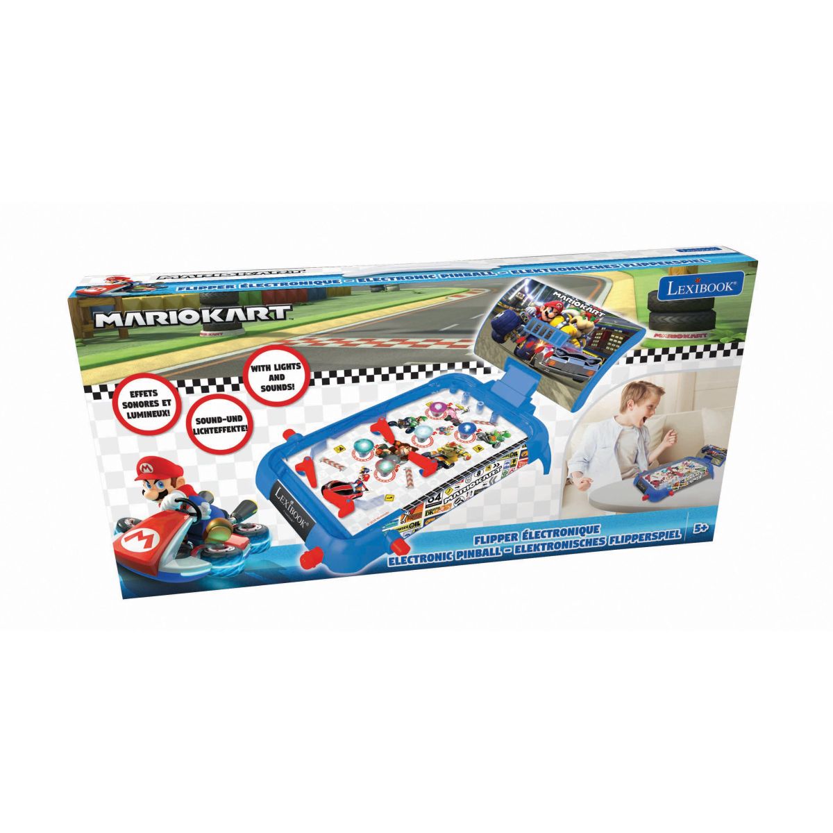 Lexibook Elektronický stolní pinball Mario Kart