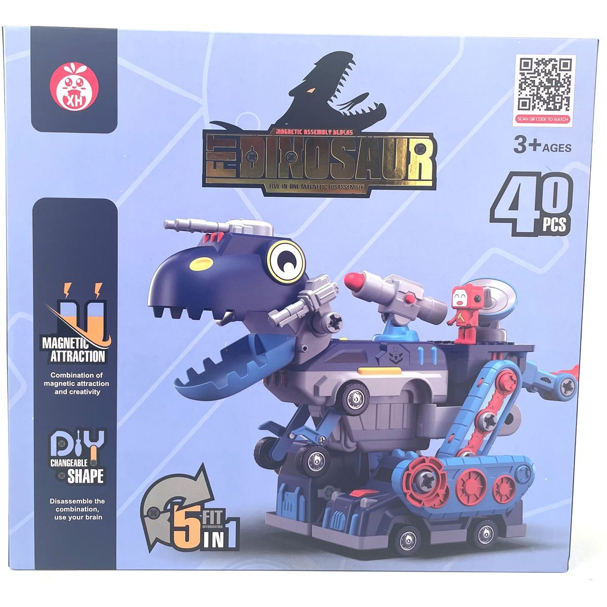 Magnetická stavebnice dinosaurus