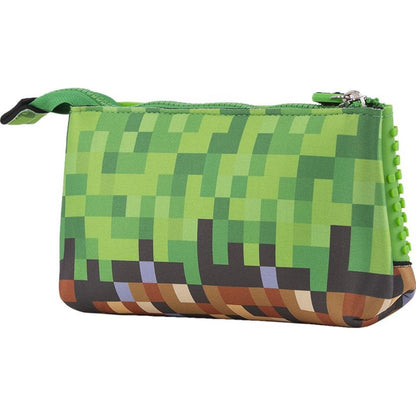 Pixie Crew velké pouzdro Minecraft zeleno hnědé