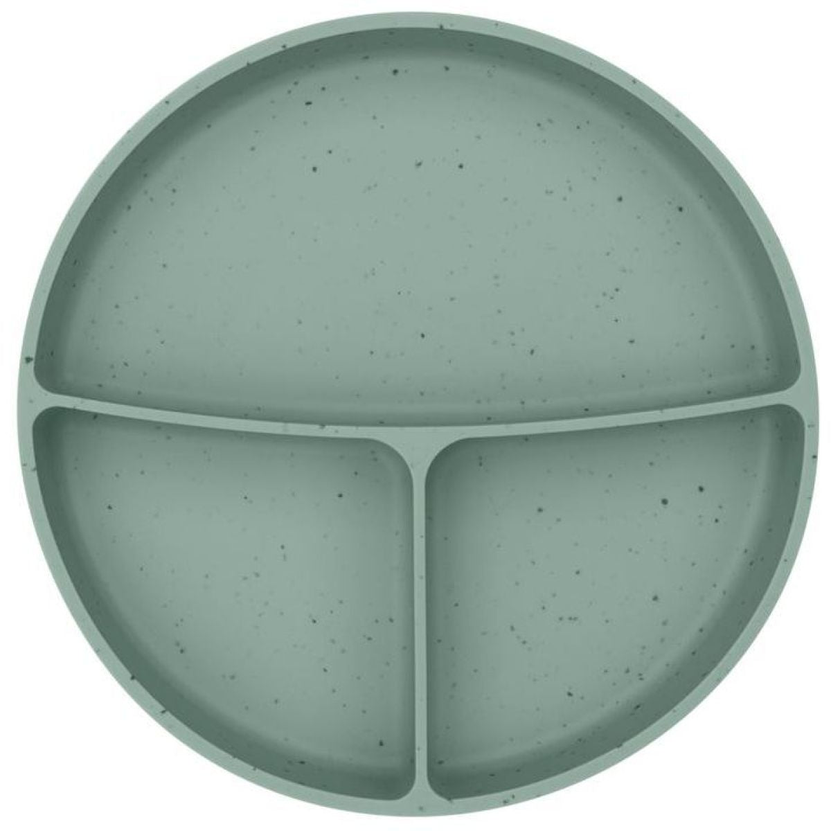 KikkaBoo Talíř dělený s přísavkou Platinum Silicone Sage