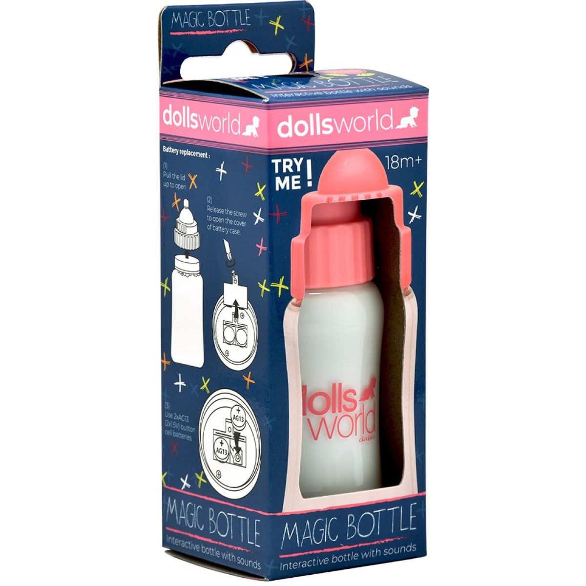 Dolls World Kouzelná lahvička se zvuky miminka