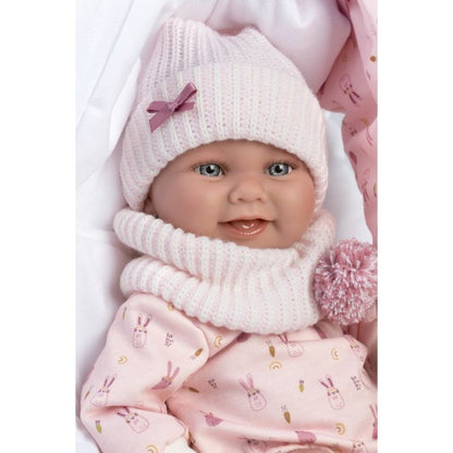Llorens 73902 New born holčička realistická panenka miminko s celovinylovým tělem 40 cm