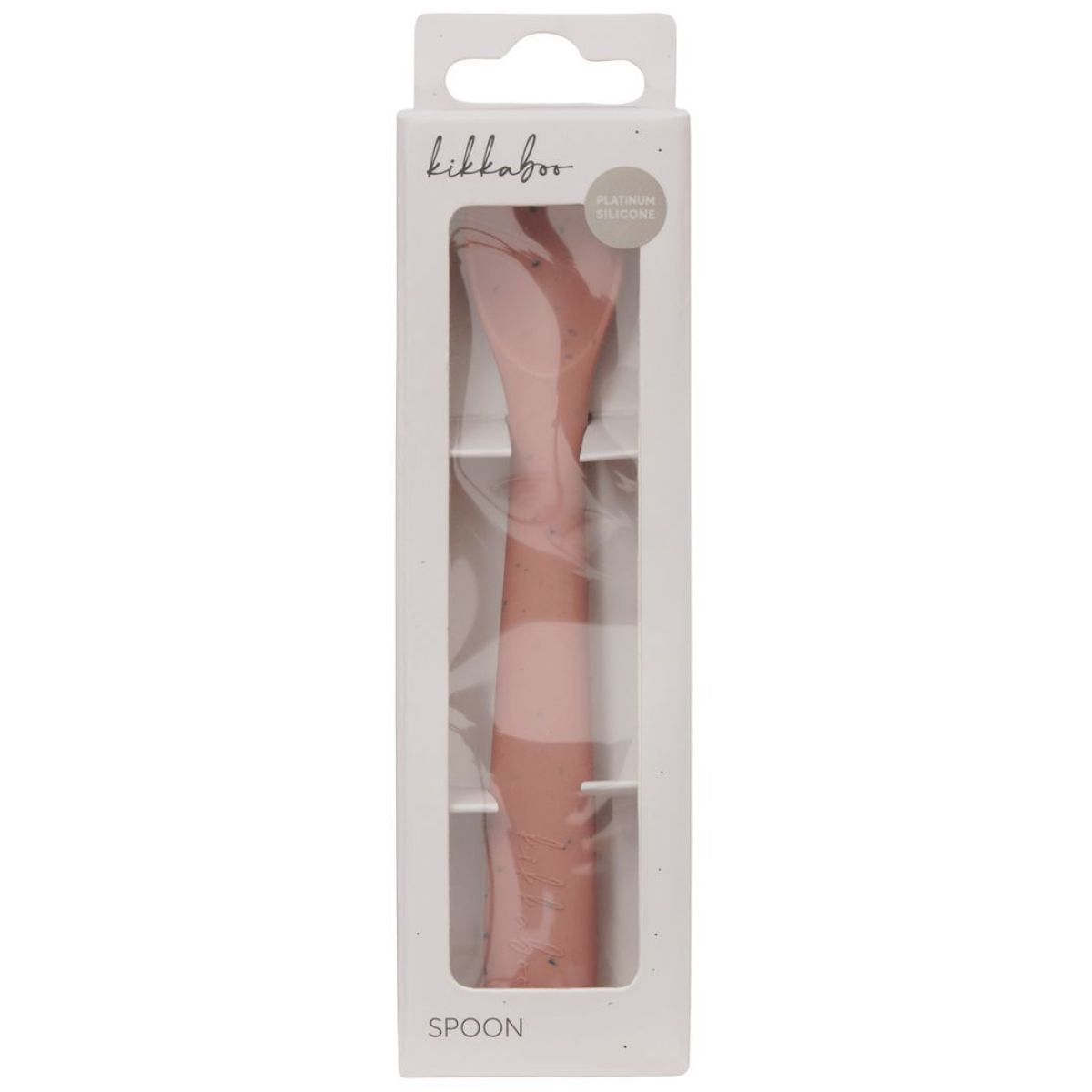 KikkaBoo Lžička Platinum Silicone Blush