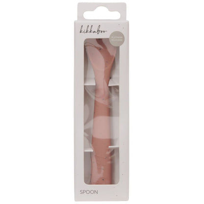 KikkaBoo Lžička Platinum Silicone Blush