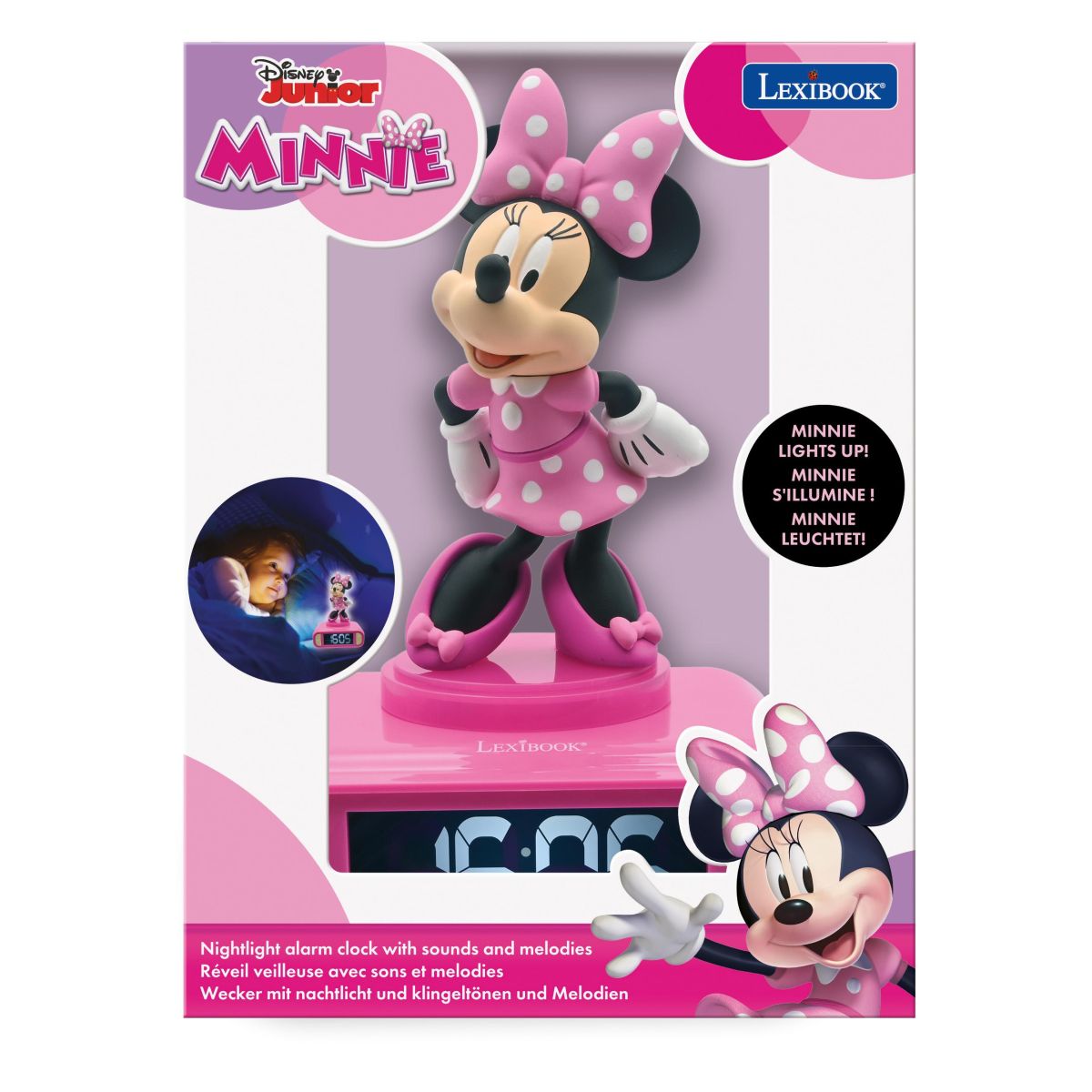 Lexibook Budík Minnie se svítící figurkou
